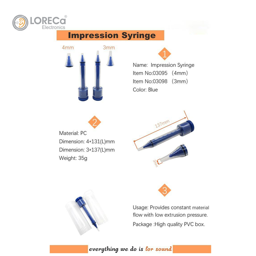 earmold impression syringe 